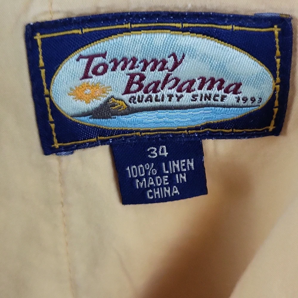 Tommy Bahama Linen Plaid Shorts Size 34